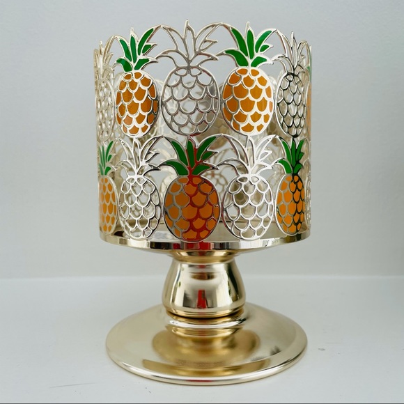 pineapple bath and body works candle holder